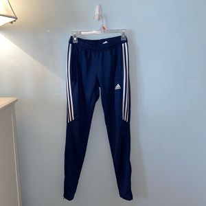Navy blue adidas joggers